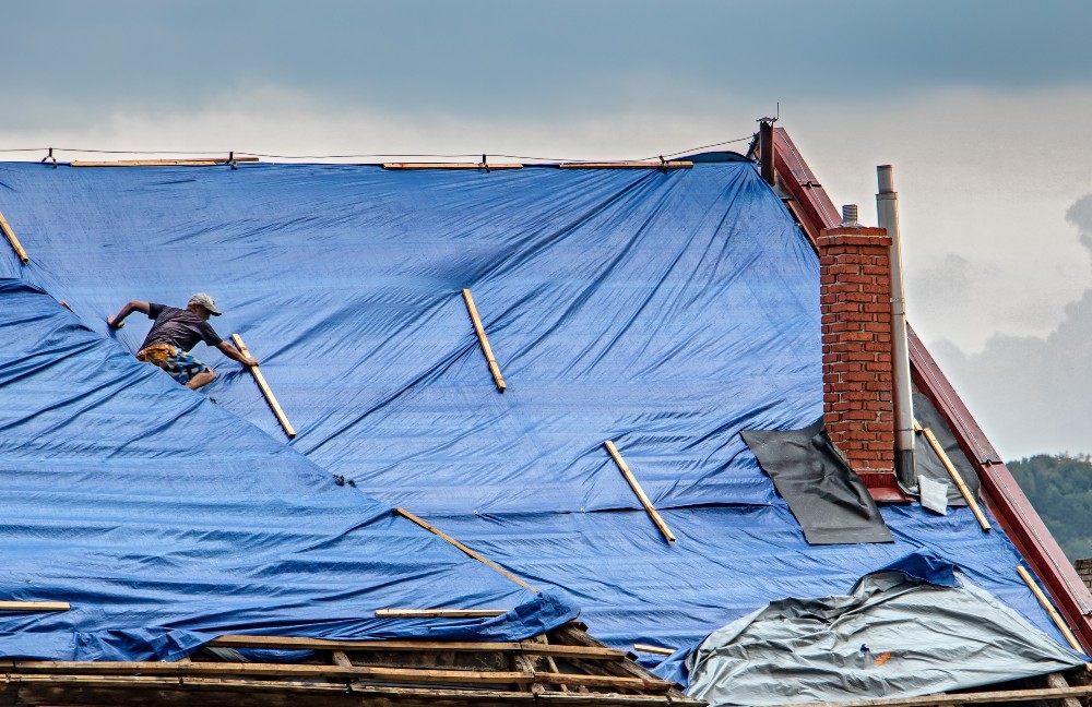 Emergency roof protection after storm damage in Palm Bay FL