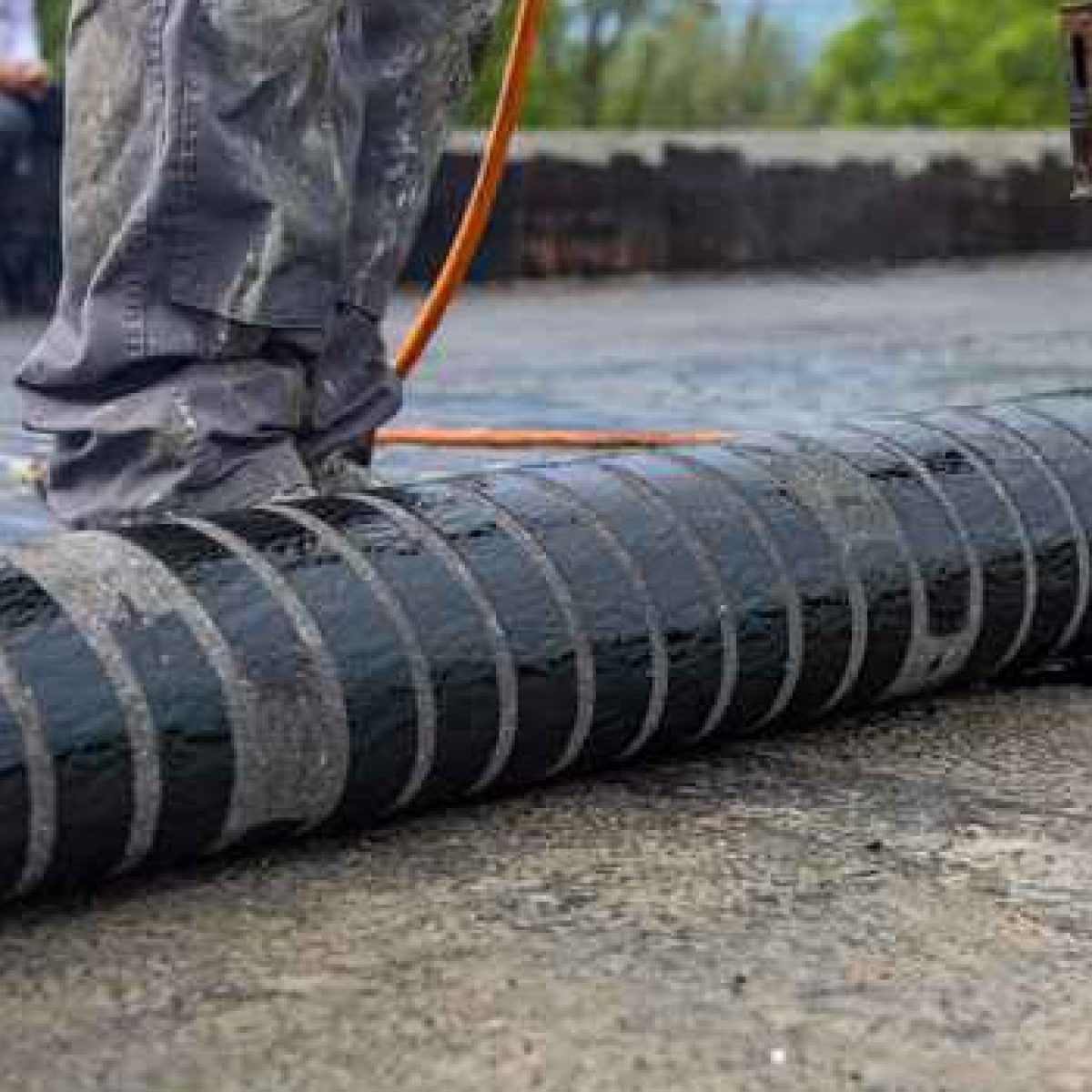 Modified bitumen roofing installation on a commercial roof in Palm Bay FL